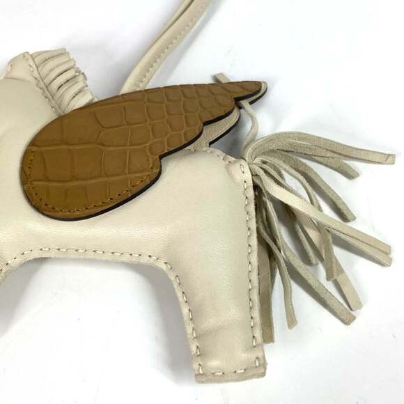 HERMES Rodeo Pegasus Touch MM Bag Charm, Horse Anjo Miro, Men's/Women's, Cre ... - Picture 3 of 12